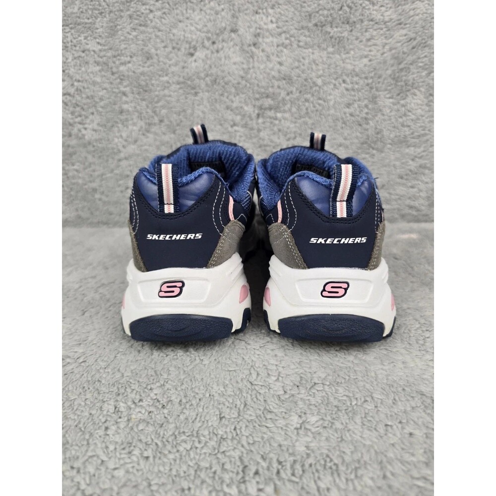Skechers D'Lites NVGW 11947 Women's Size 10 Navy Blue Pink Chunky Sneaker Shoes - Picture 5 of 8